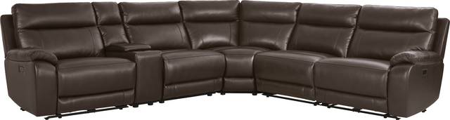 Delaney Point Brown Leather 6 Pc Power Reclining Sectional - Thumbnail - Image 3