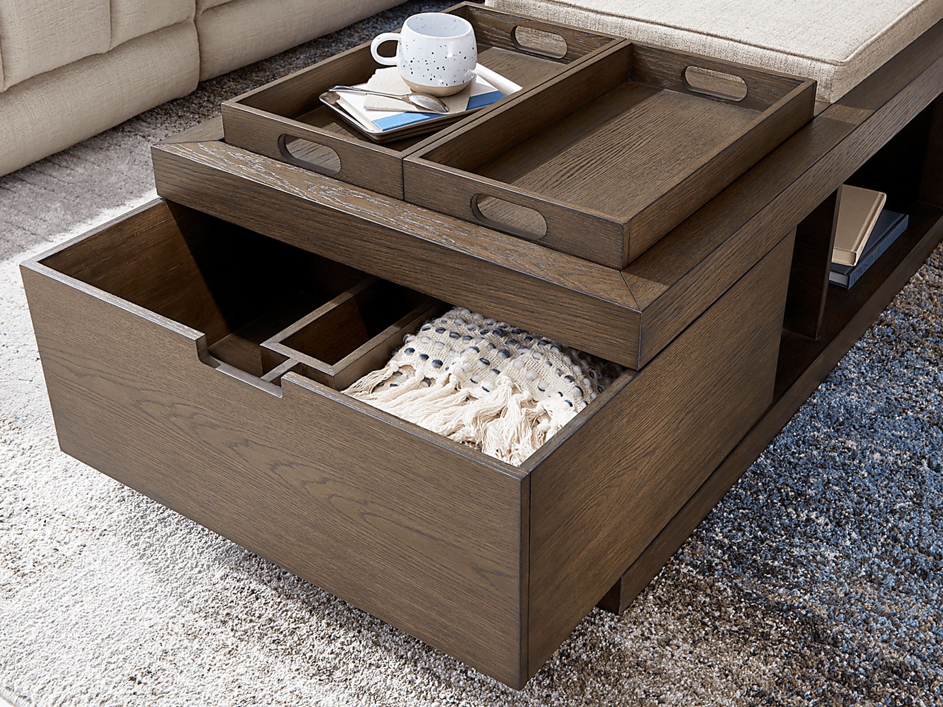 Delano Brown 3 Pc Table Set with USB - Image 5