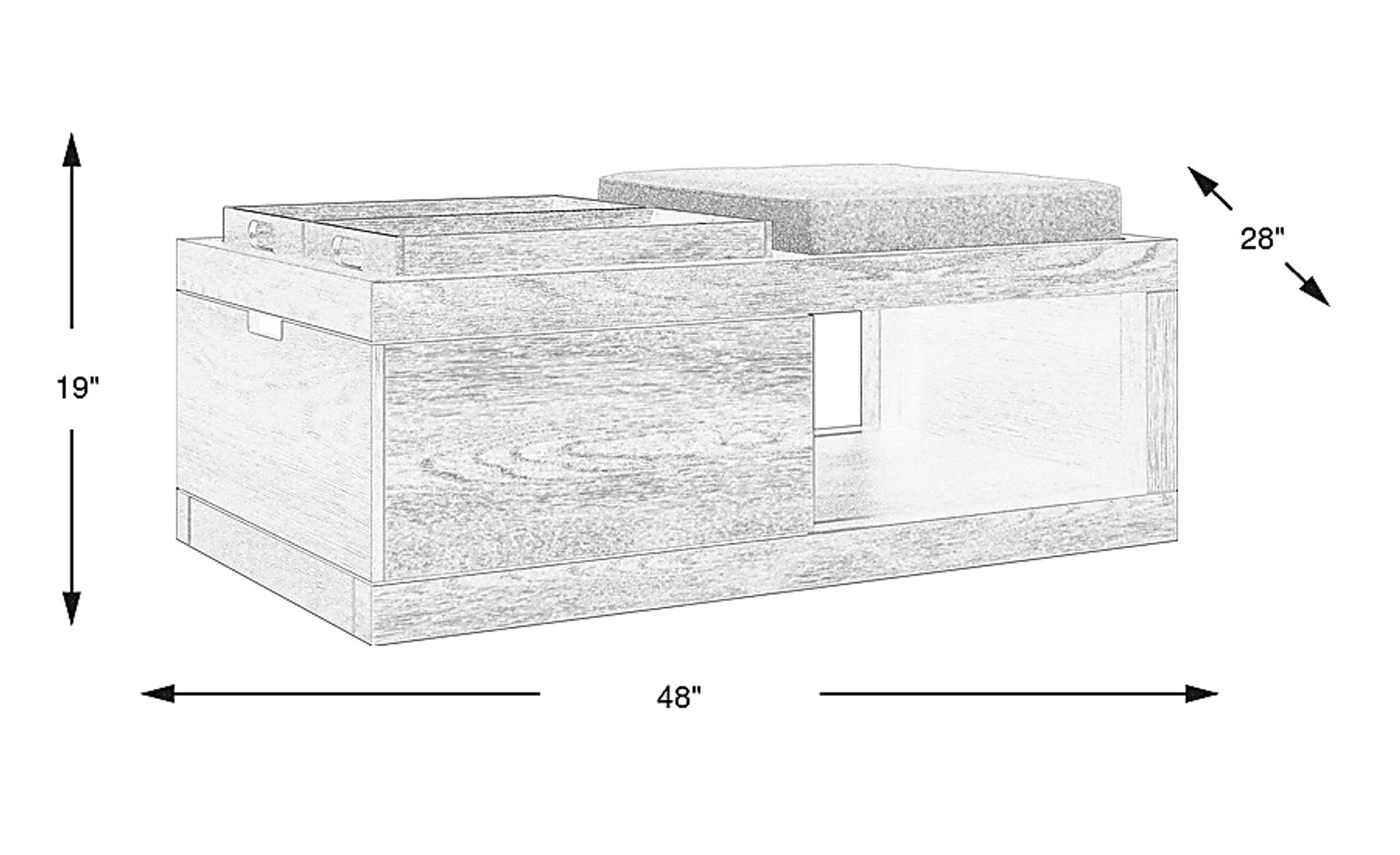 Dimension Image. Please refer to the Dimension Tab on this page for dimension details.