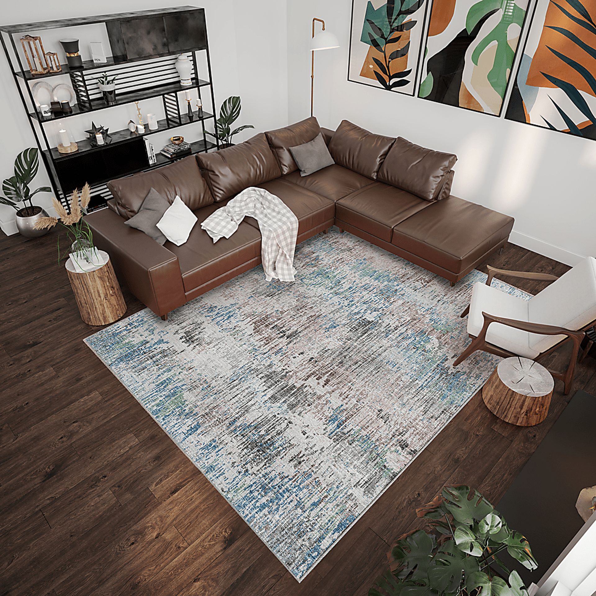 Delappe Blue 5' x 8' Rug - Image 2