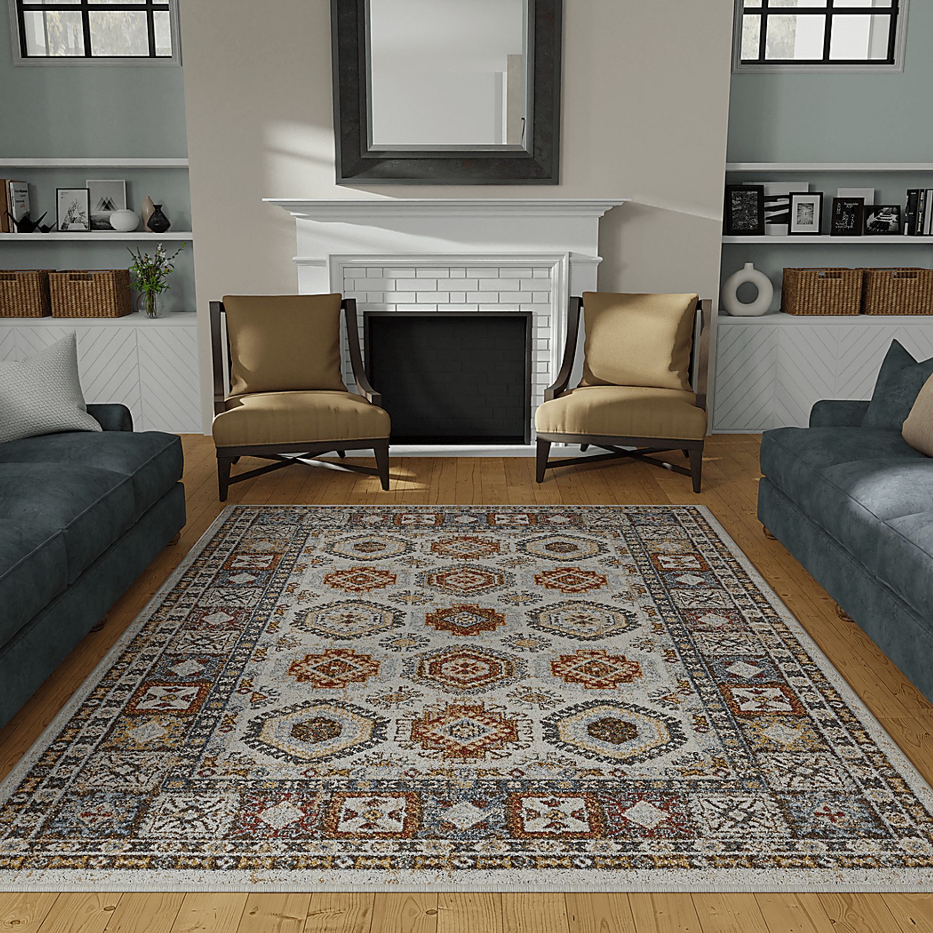 Delary Cream 5'3 x 7'3 Area Rug - Image 2