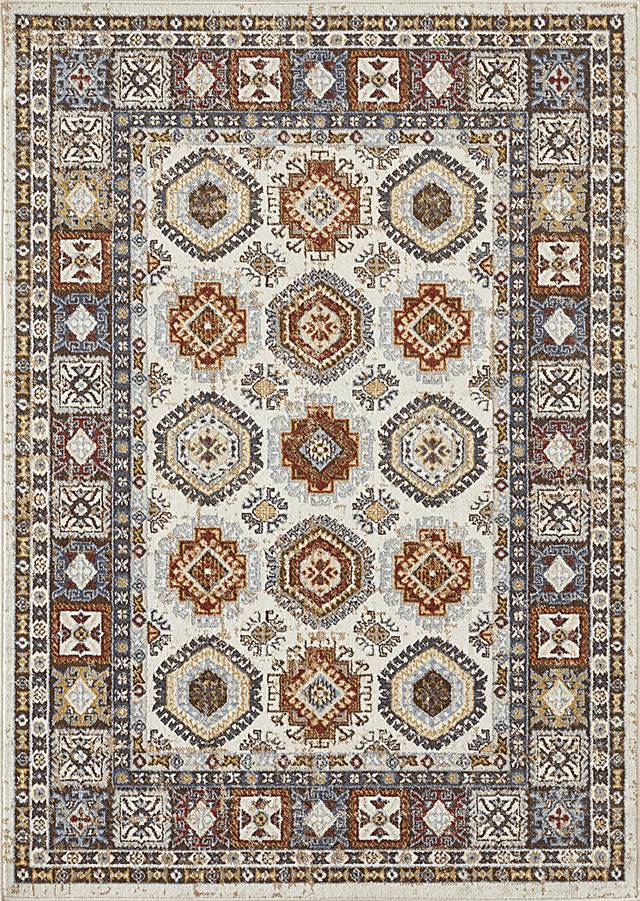 Delary Cream 7'10 x 9'10 Area Rug - Thumbnail - Image 1