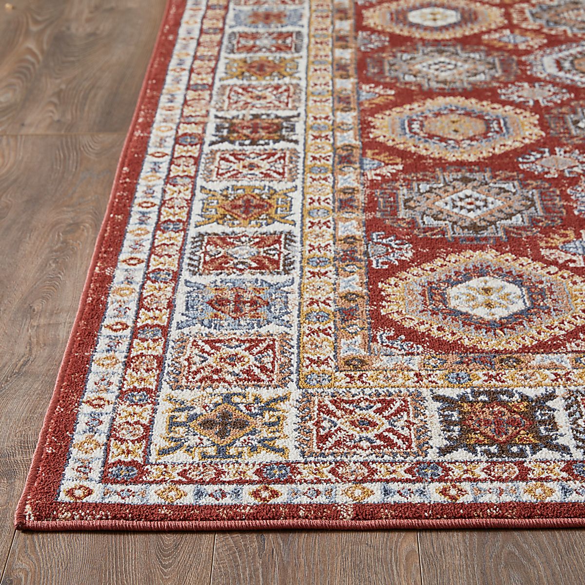 Delary Cream,Orange Beige,Orange,Red Rugs | Rooms to Go