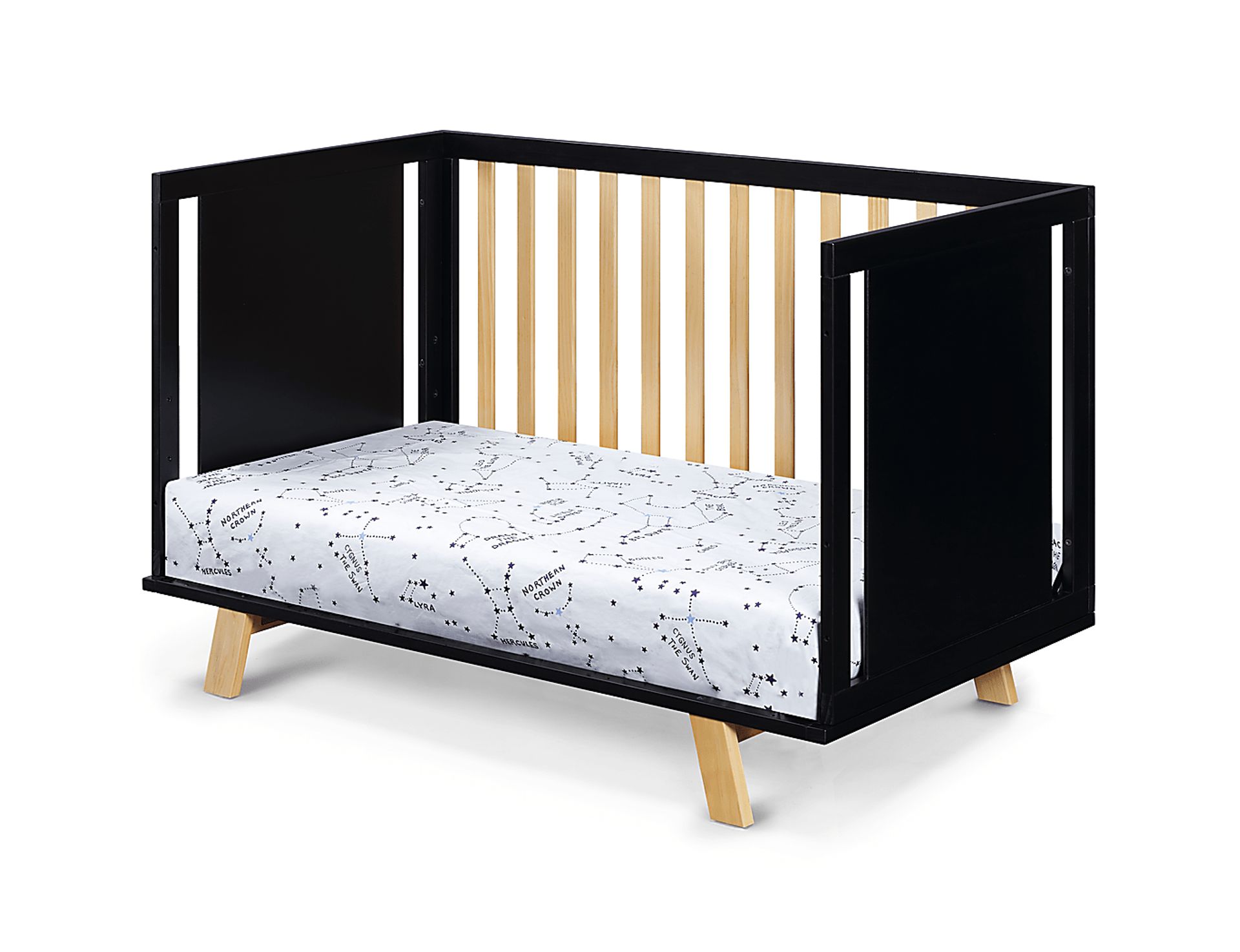 Kids Delavan Black/Natural Crib - Image 3