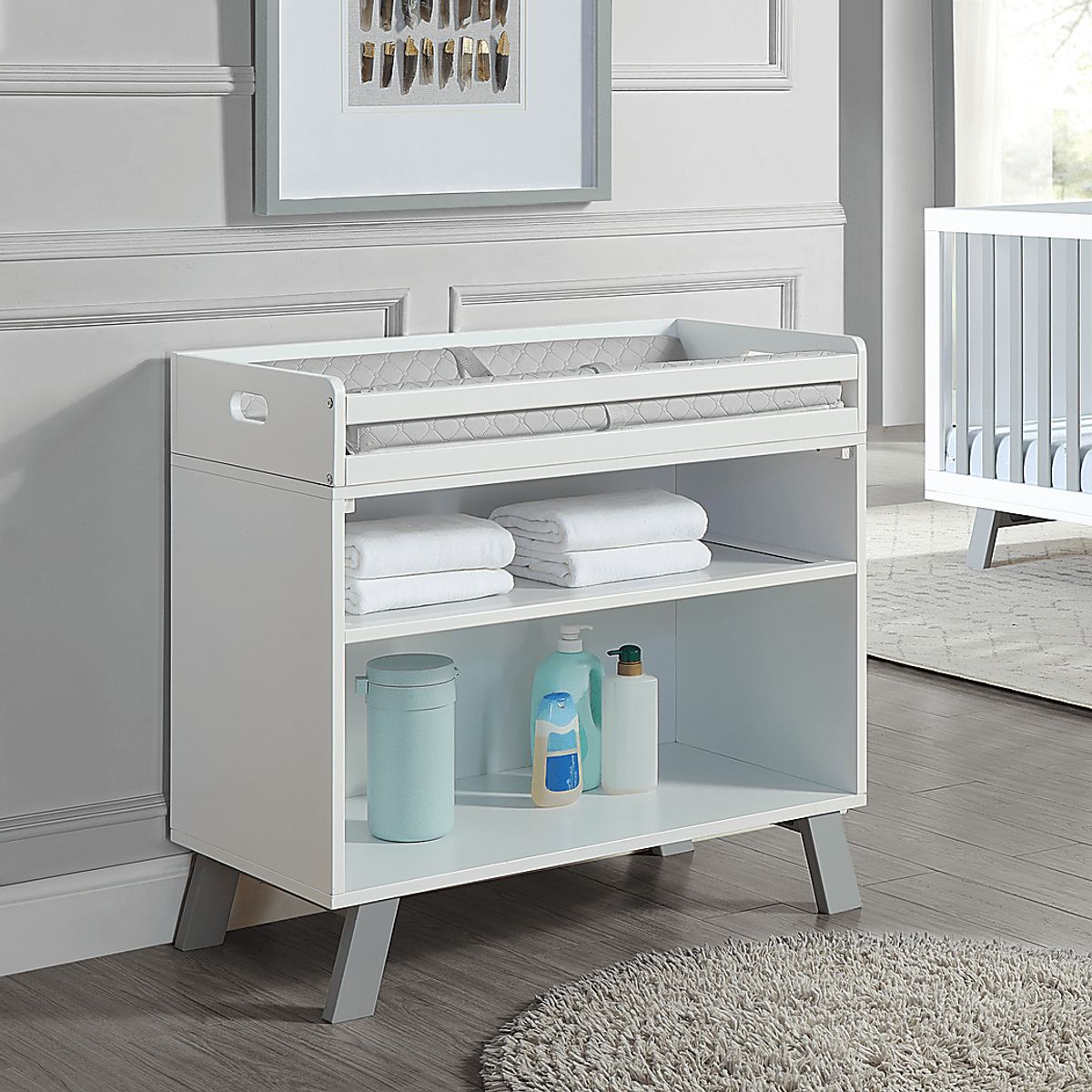 Delavan White Colors,White Changing Table | Rooms to Go