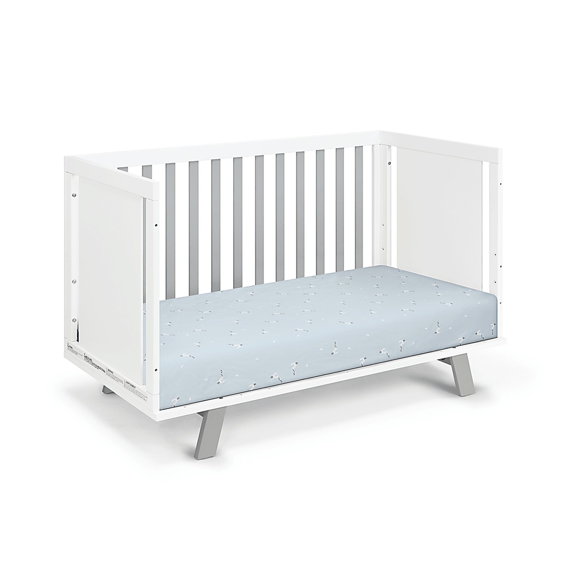 Kids Delavan White/Gray Crib - Image 3
