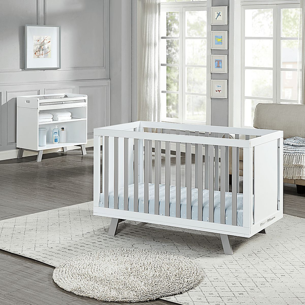 Delavan White Colors,White Crib | Rooms to Go