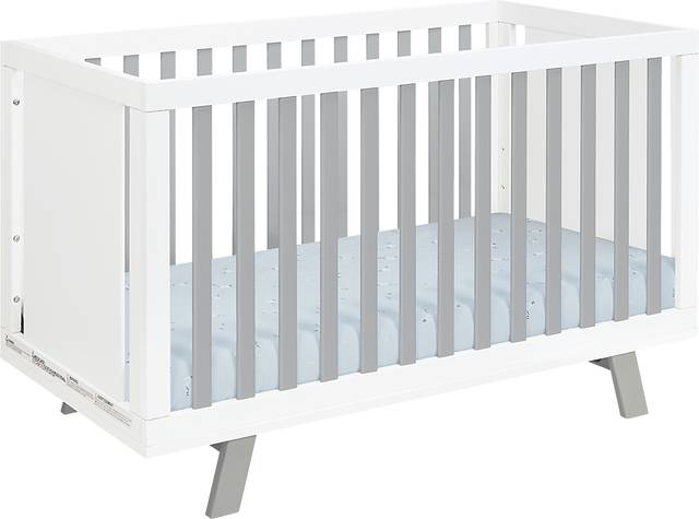 Kids Delavan White/Gray Crib - Thumbnail - Image 1