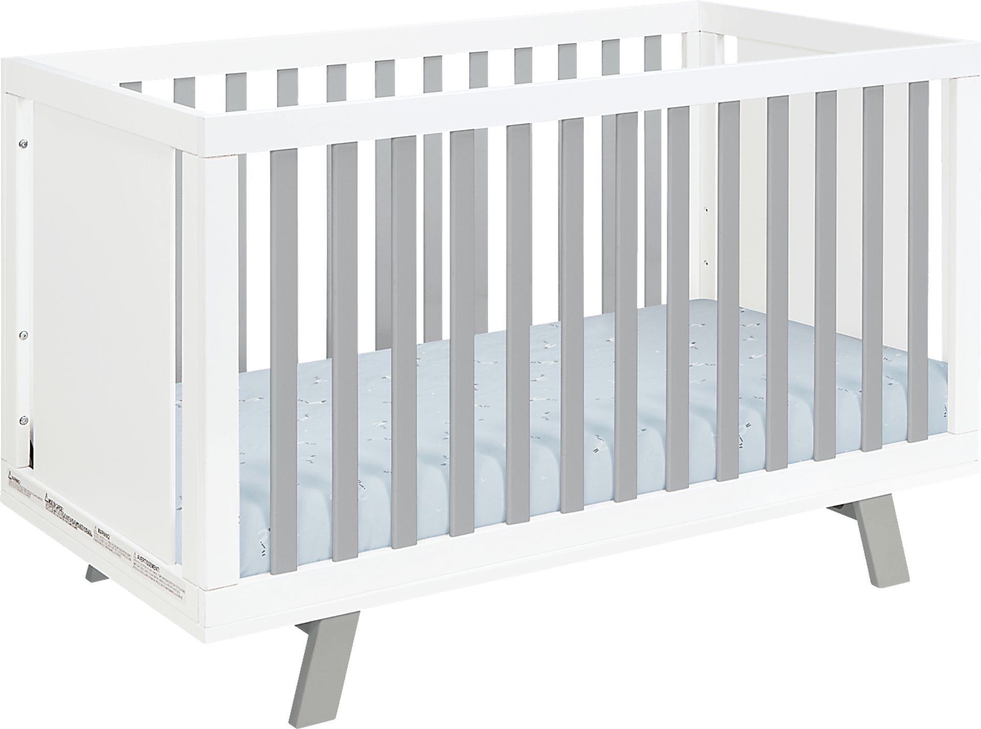 Kids Delavan White/Gray Crib - Image 1