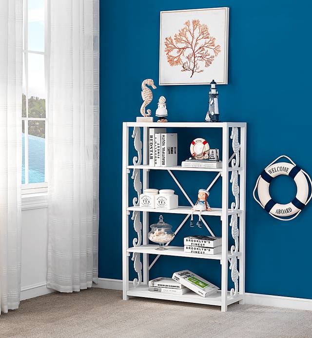 Delaville White Bookcase - Thumbnail - Image 4
