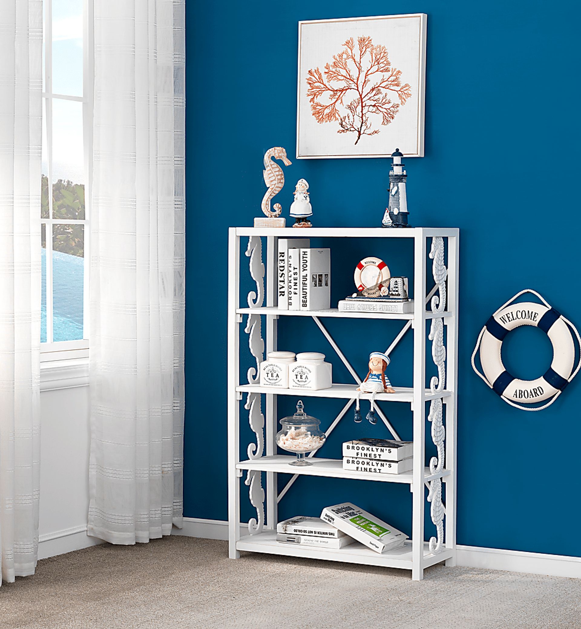 Delaville White Bookcase - Image 4