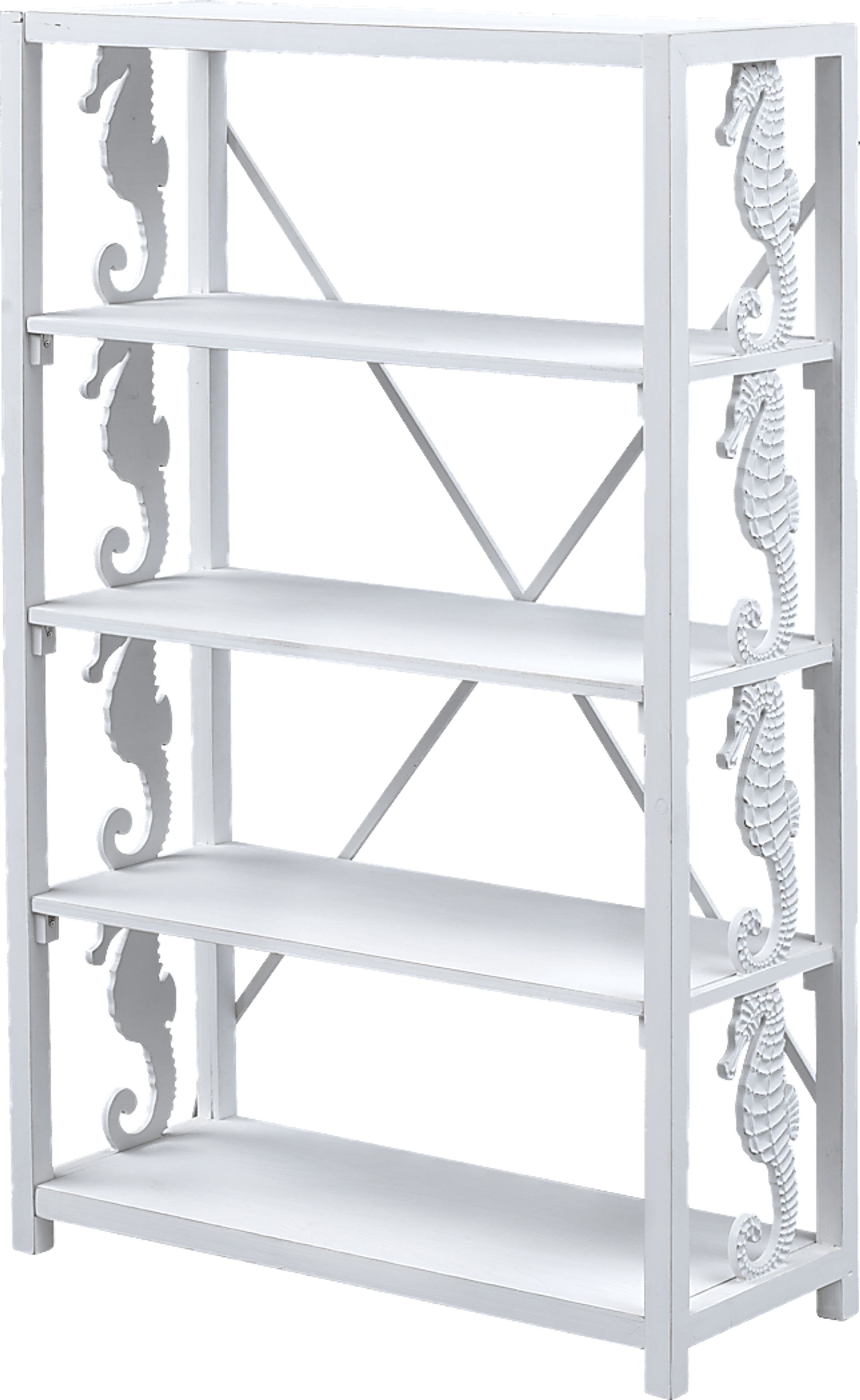 Delaville White Bookcase - Image 1