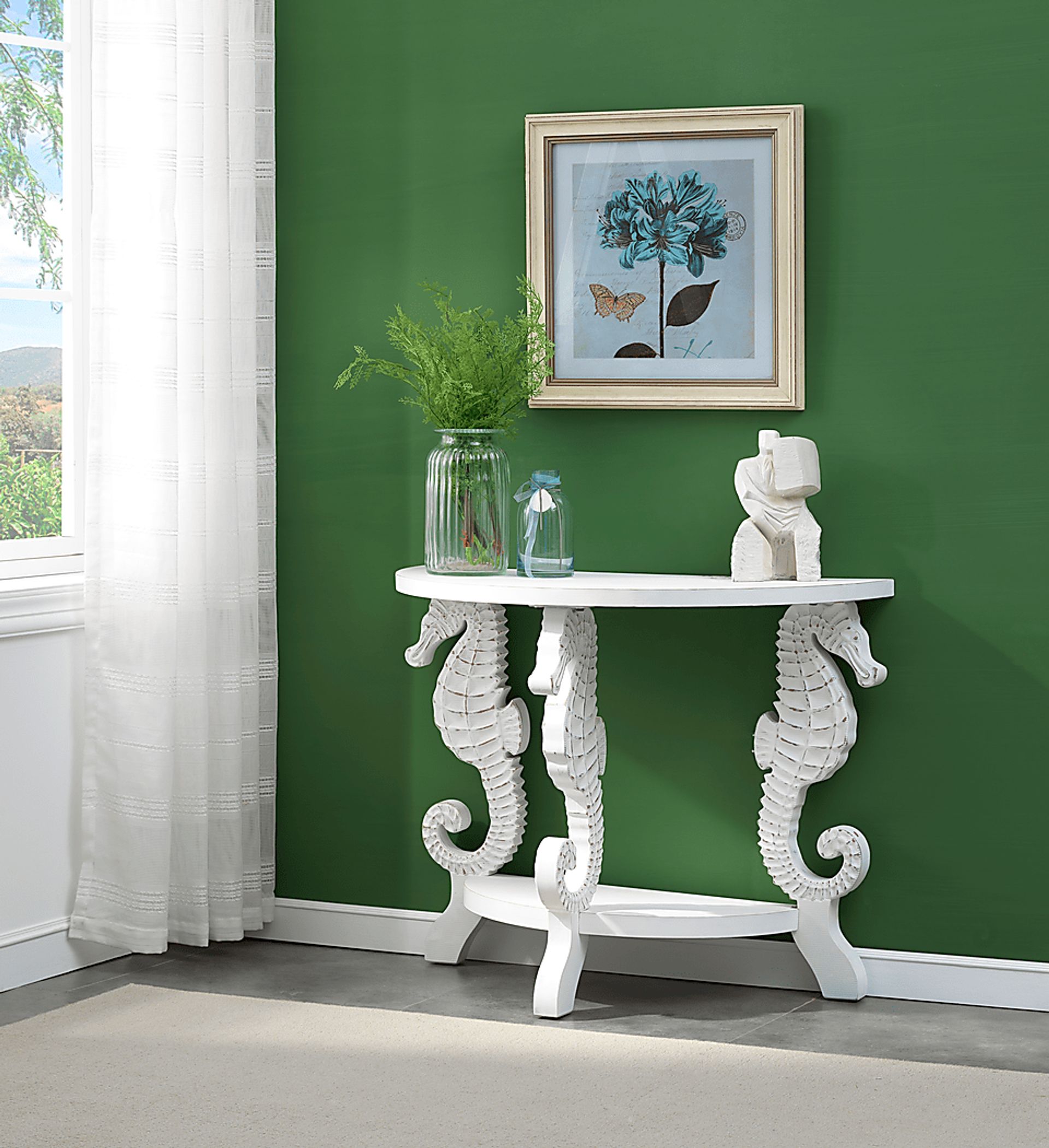 Delaville White Console Table - Image 4