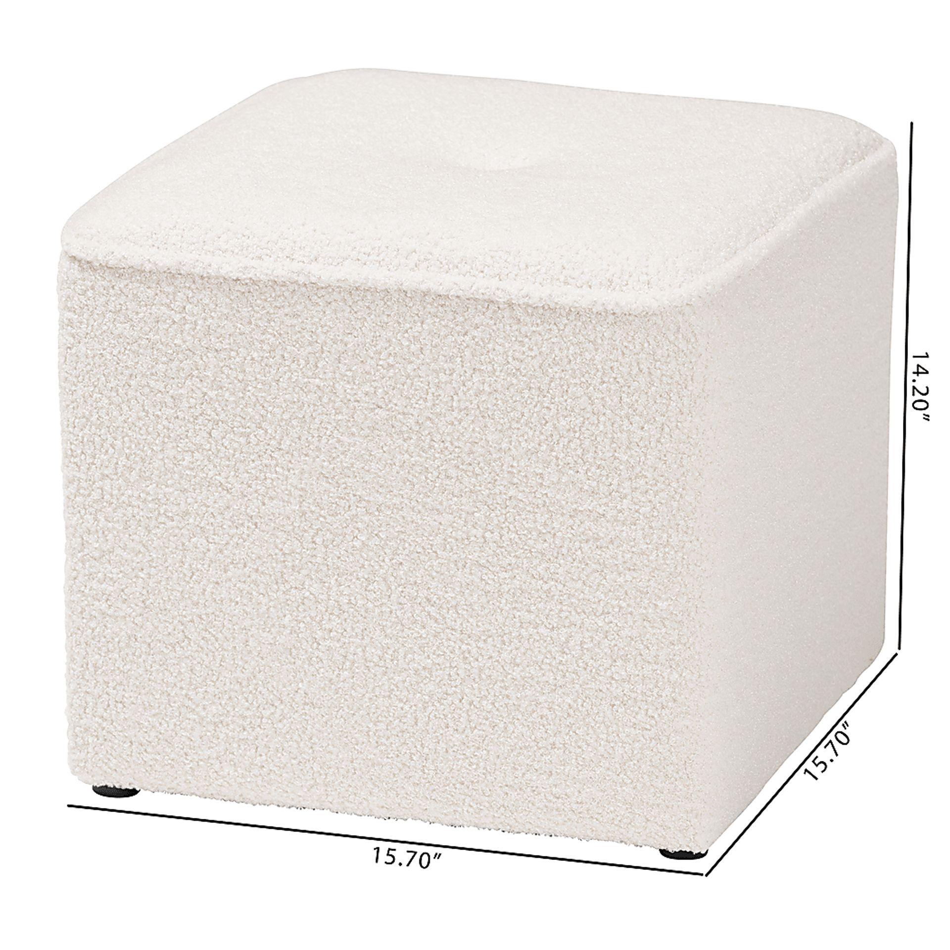 Delcie Ivory Ottoman - Image 7