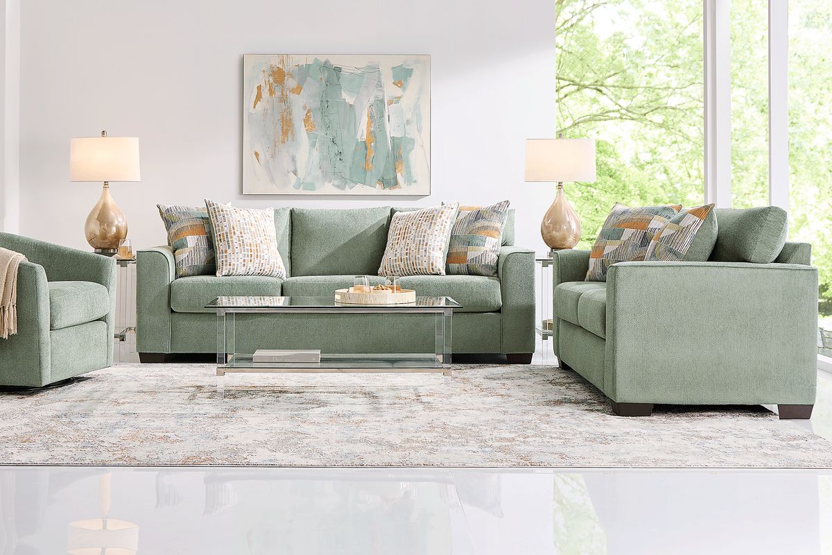 Delcrest Green Loveseat