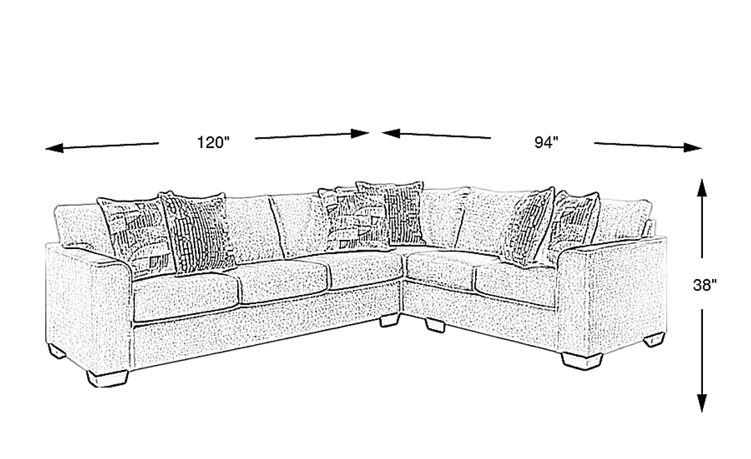 Delcrest 2 Pc Sectional