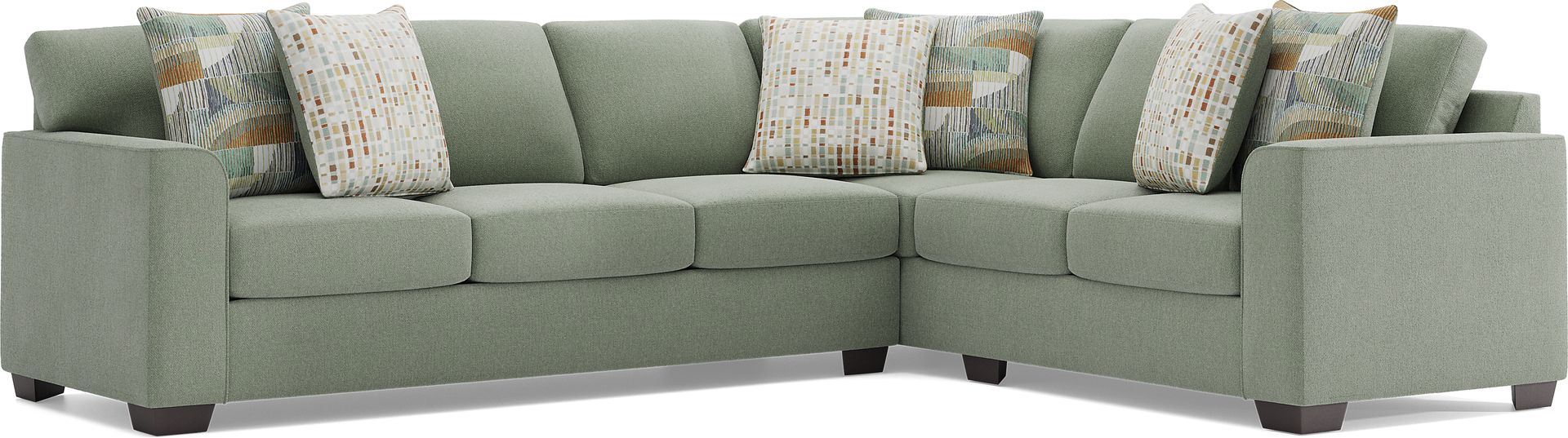 Delcrest Green 2 Pc Sectional - Image 1