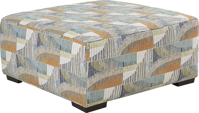 Delcrest White Cocktail Ottoman