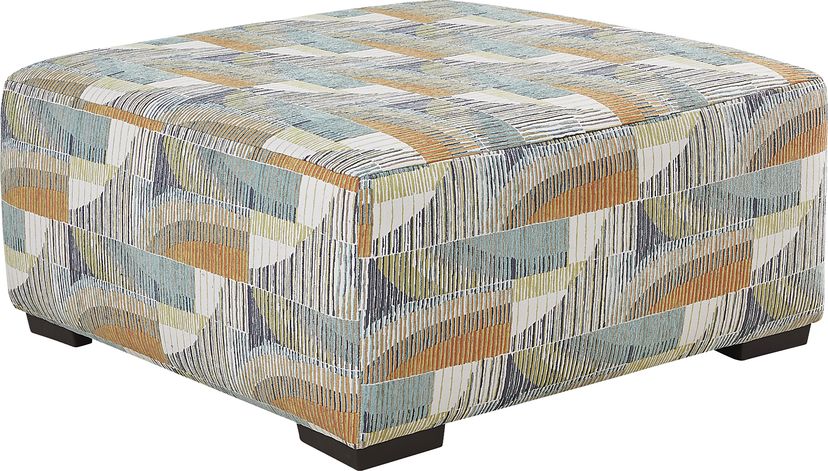 Delcrest White Cocktail Ottoman