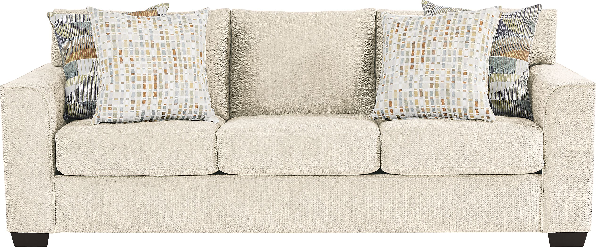 Delcrest White Chenille Fabric Premium Sleeper Sofa | Rooms