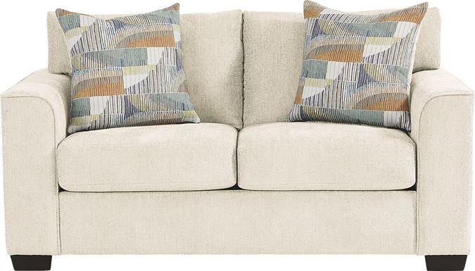 Delcrest White Loveseat