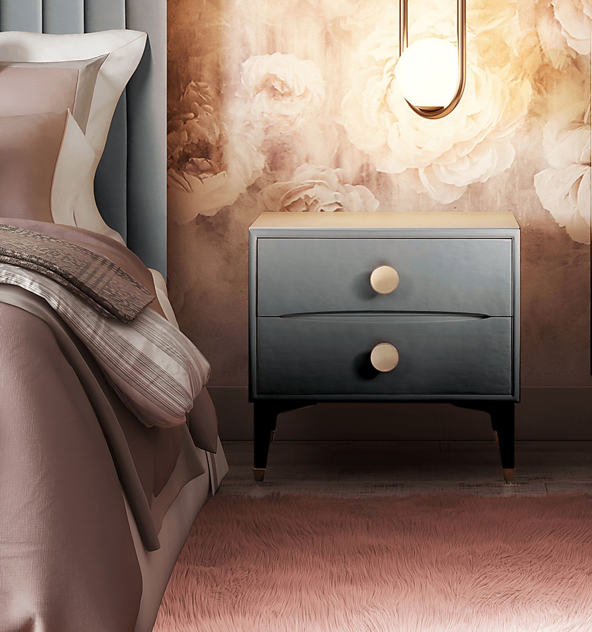 Delera Gray Nightstand - Image 8