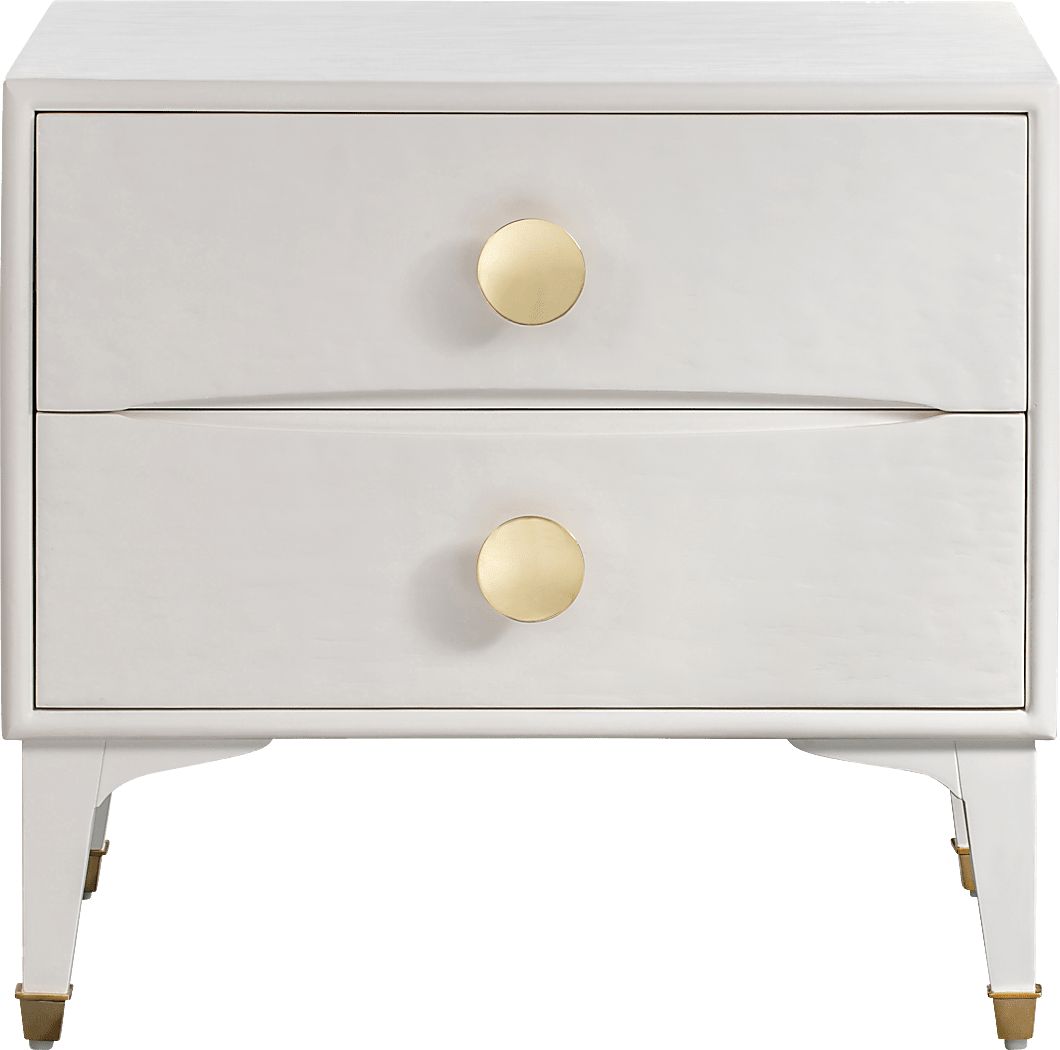Delera White Nightstand