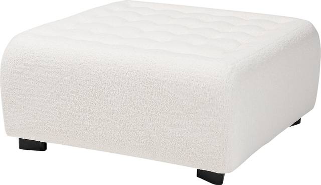 Delespine Ivory Ottoman - Thumbnail - Image 1