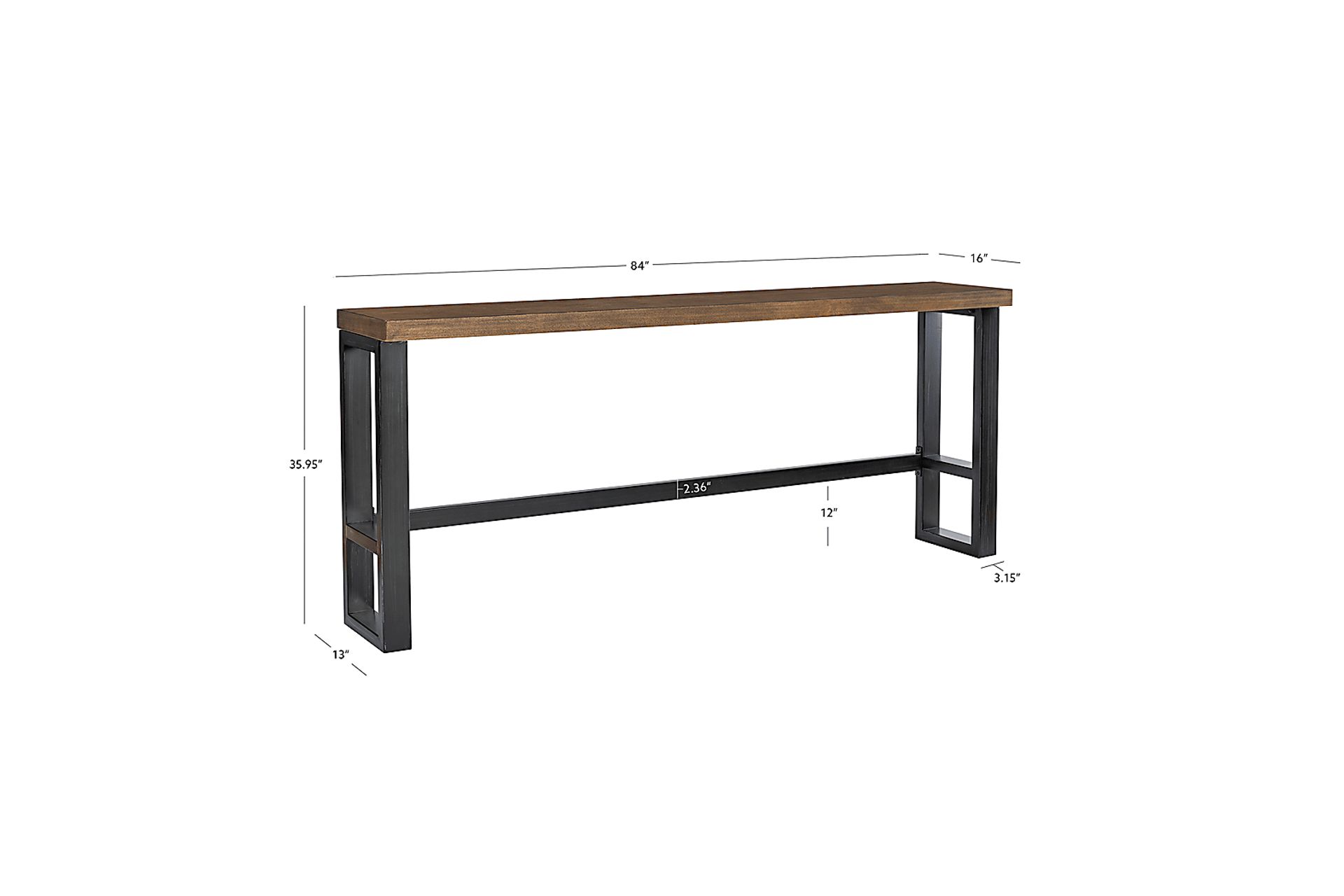 Deleya Brown Sofa Table - Image 9