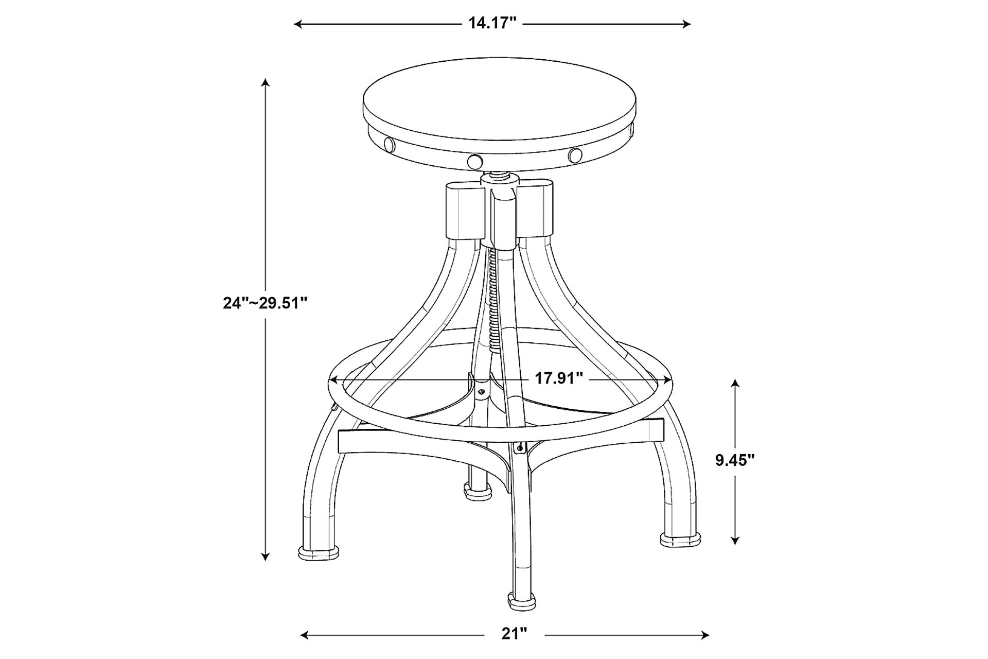 Deleya Brown Barstool, Set of 2 - Image 12