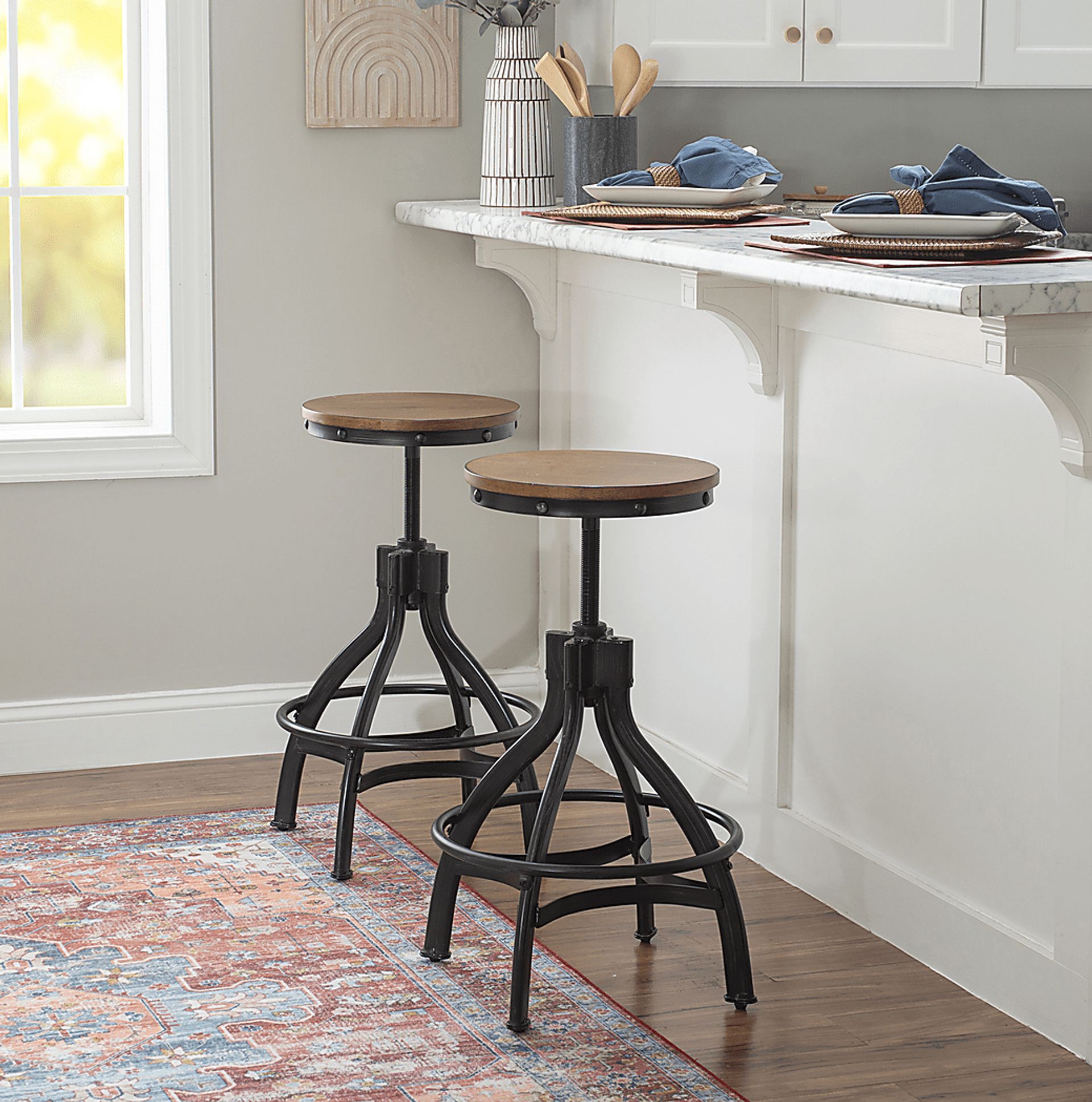 Deleya Brown Barstool, Set of 2 - Image 10