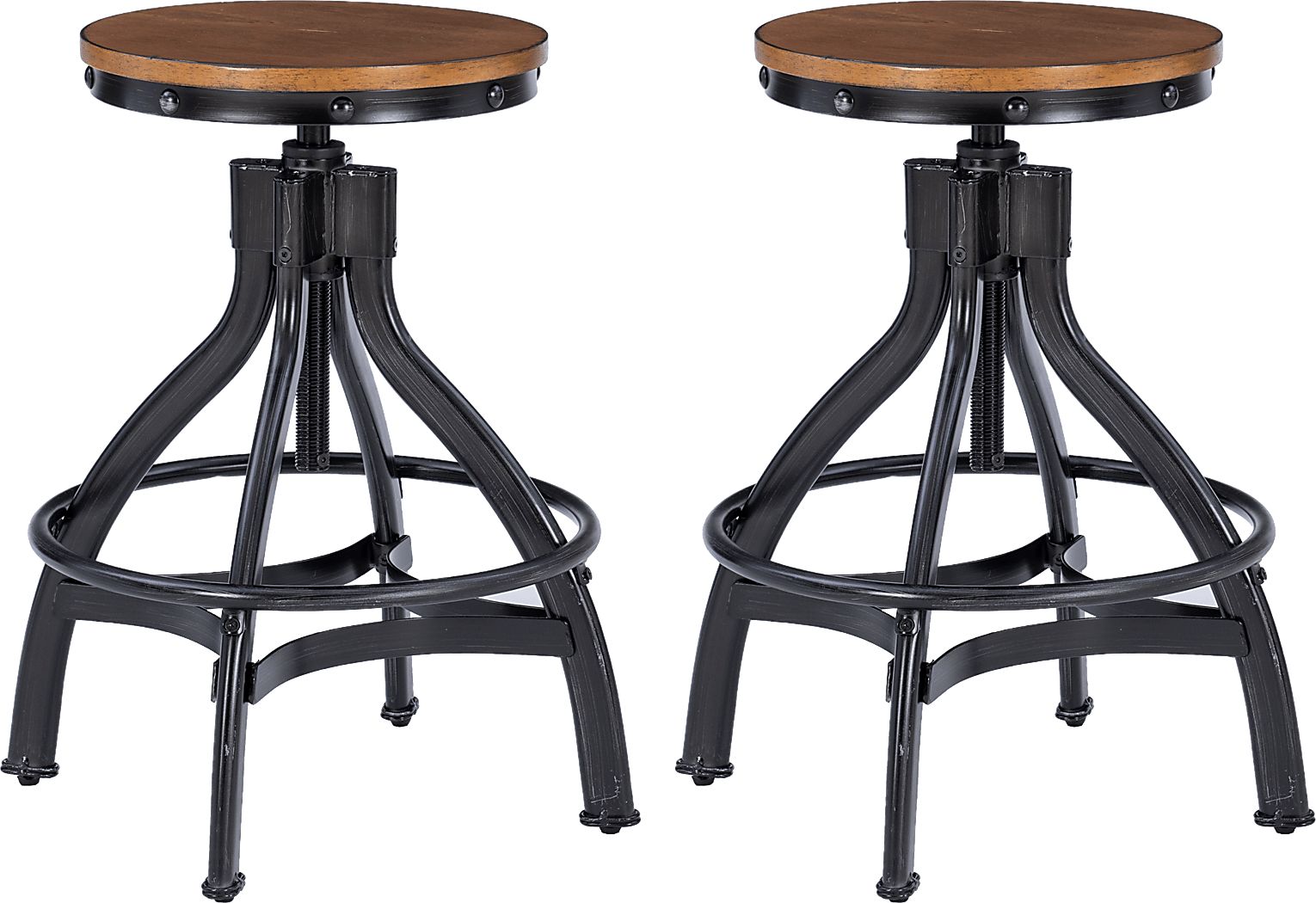Deleya Brown Barstool, Set of 2