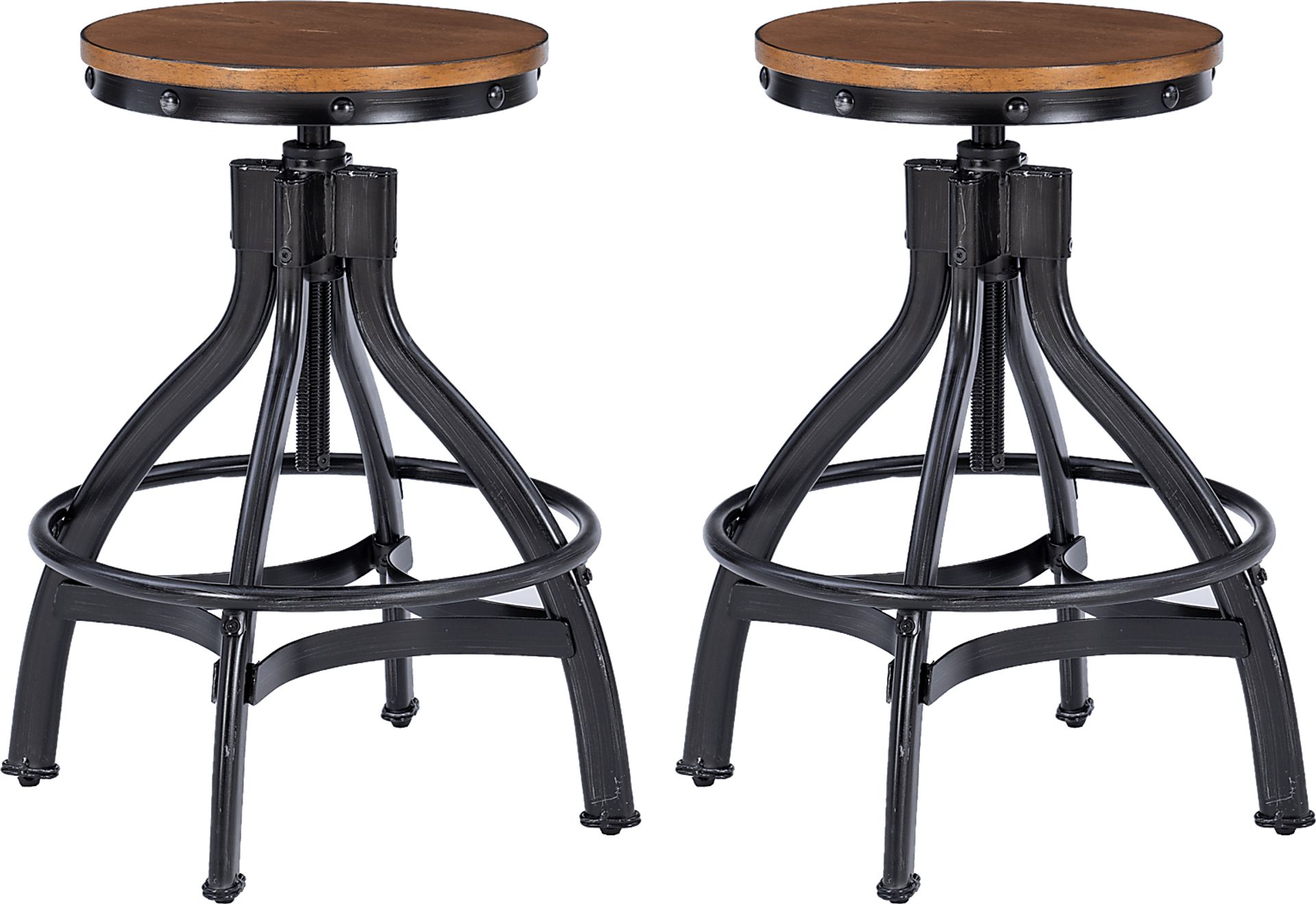 Deleya Brown Barstool, Set of 2 - Image 1