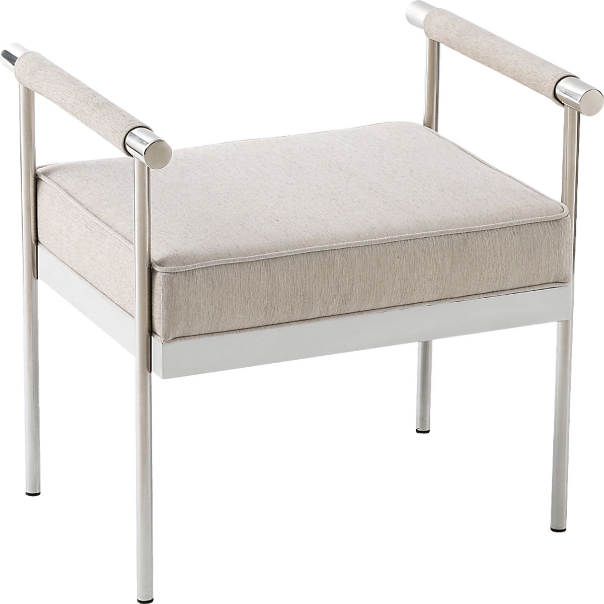 Delina Elle Cream Beige Bench | Rooms to Go