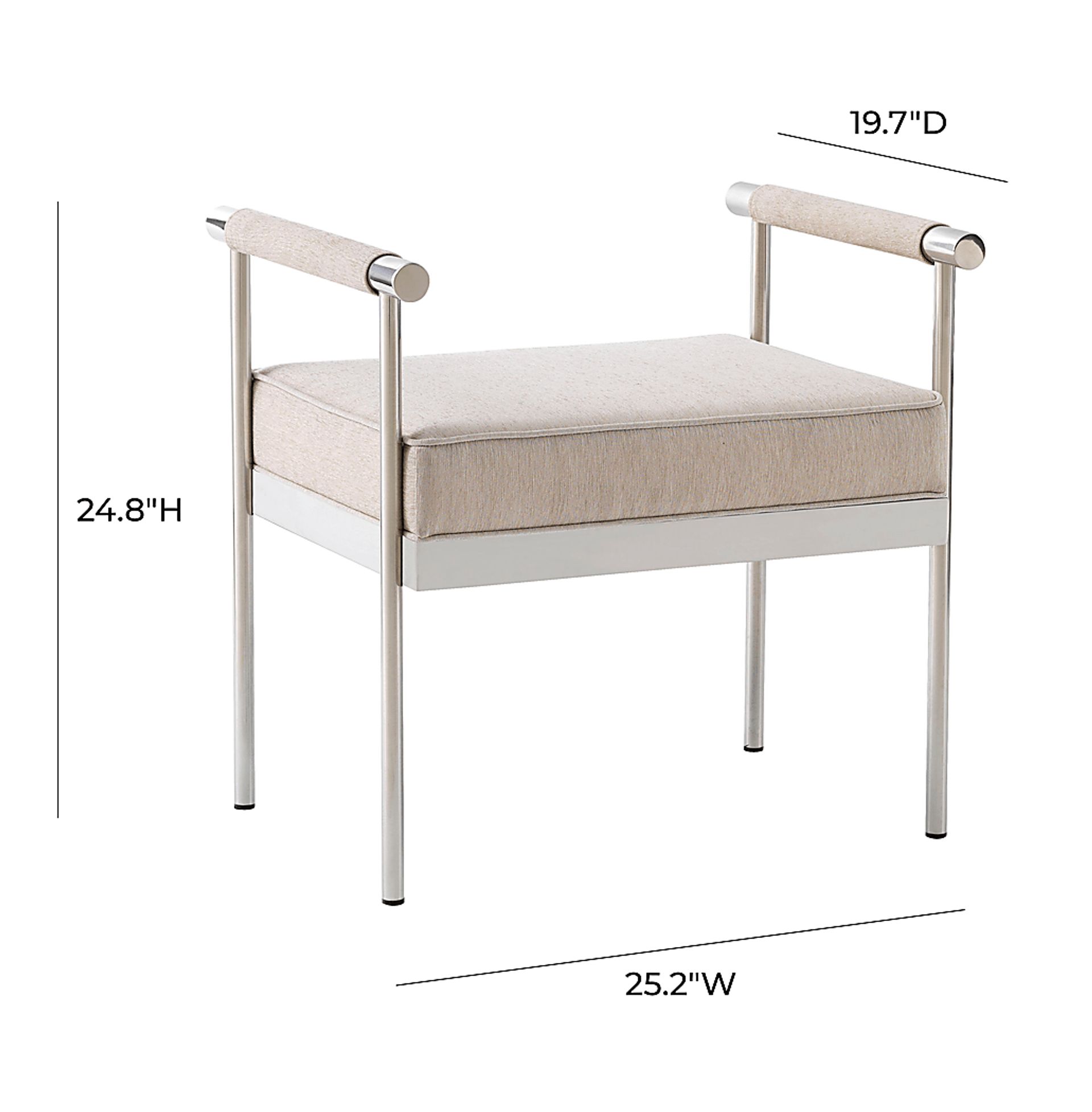 Delina Elle Cream Bench - Image 10