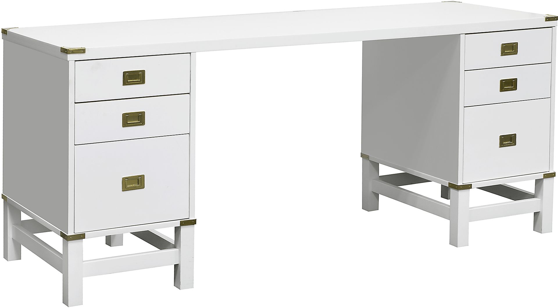 Deliola White Double File Desk - Image 2