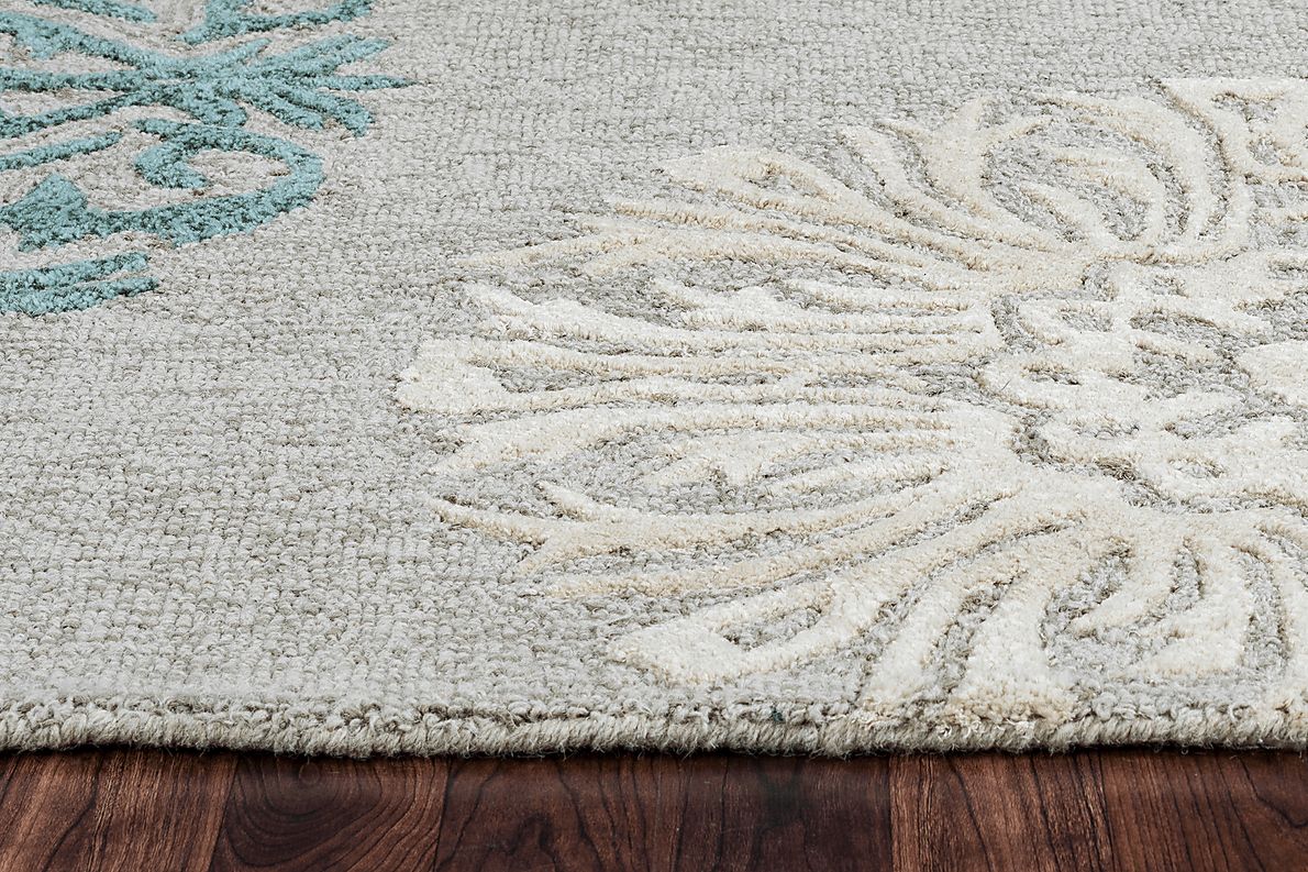 Delis Blue 3' x 5' Rug