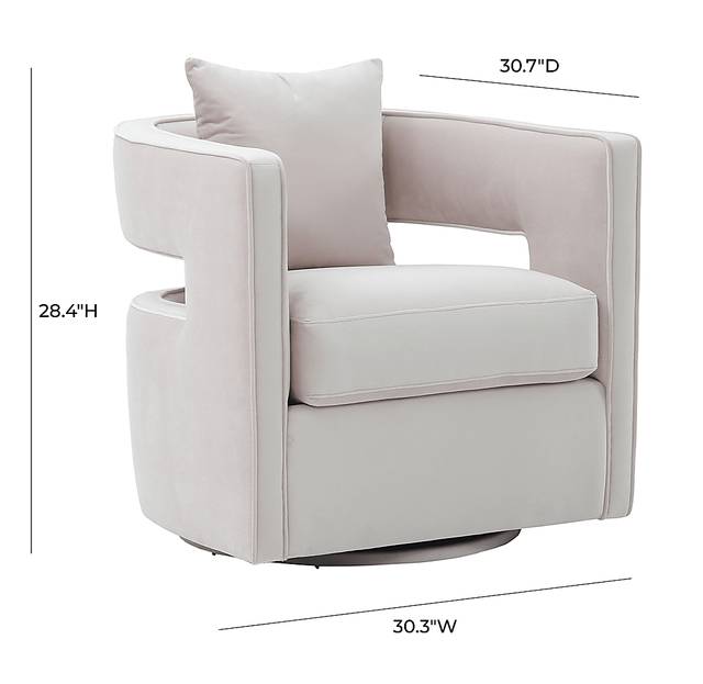 Delja Blush Accent Swivel Chair - Thumbnail - Image 6