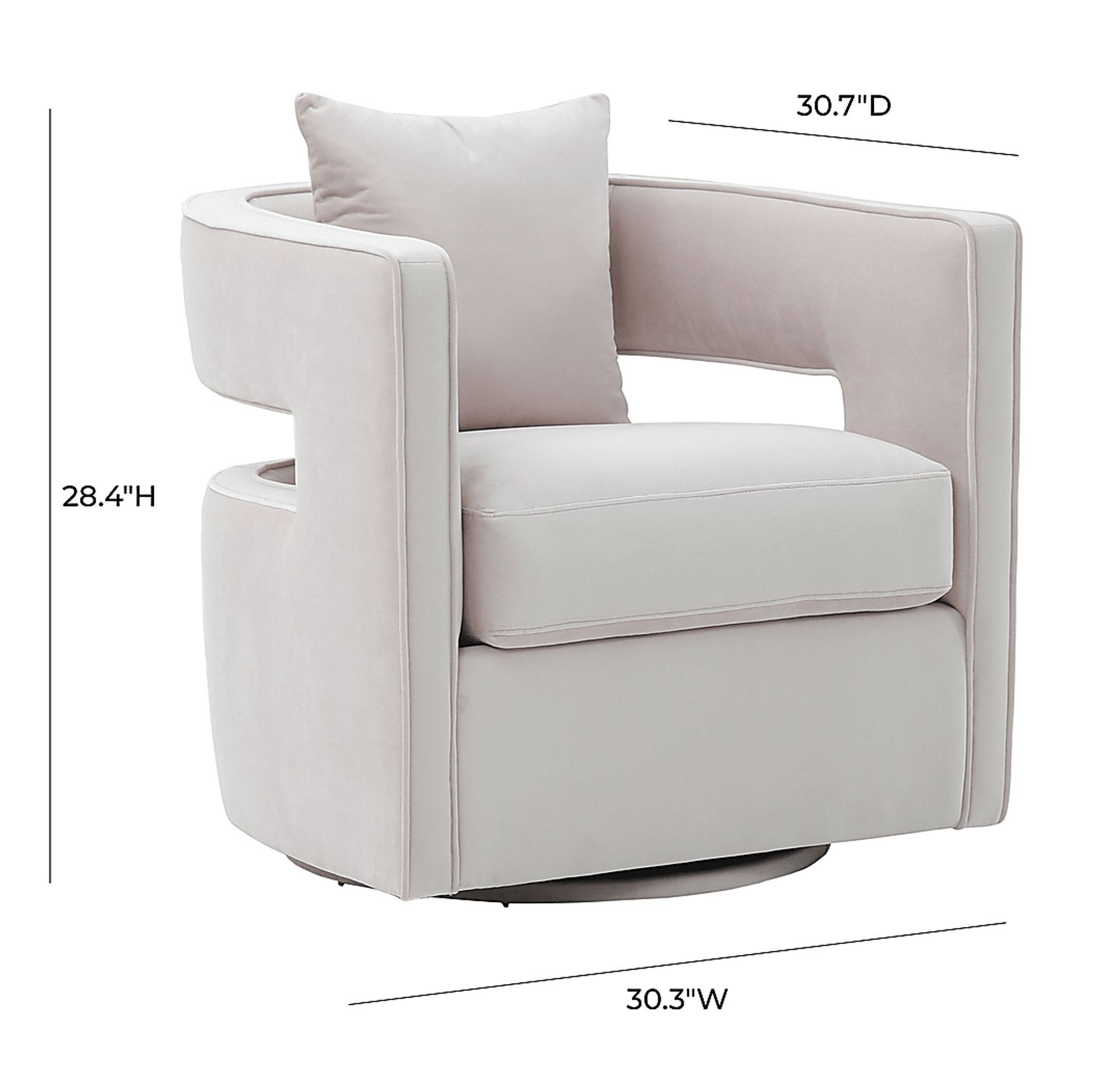 Delja Blush Accent Swivel Chair - Image 6