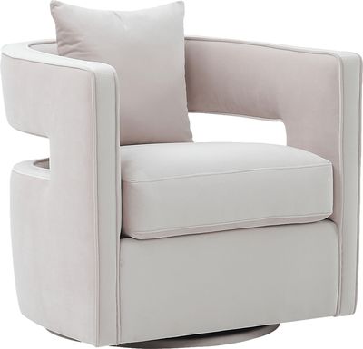 Delja Blush Accent Swivel Chair