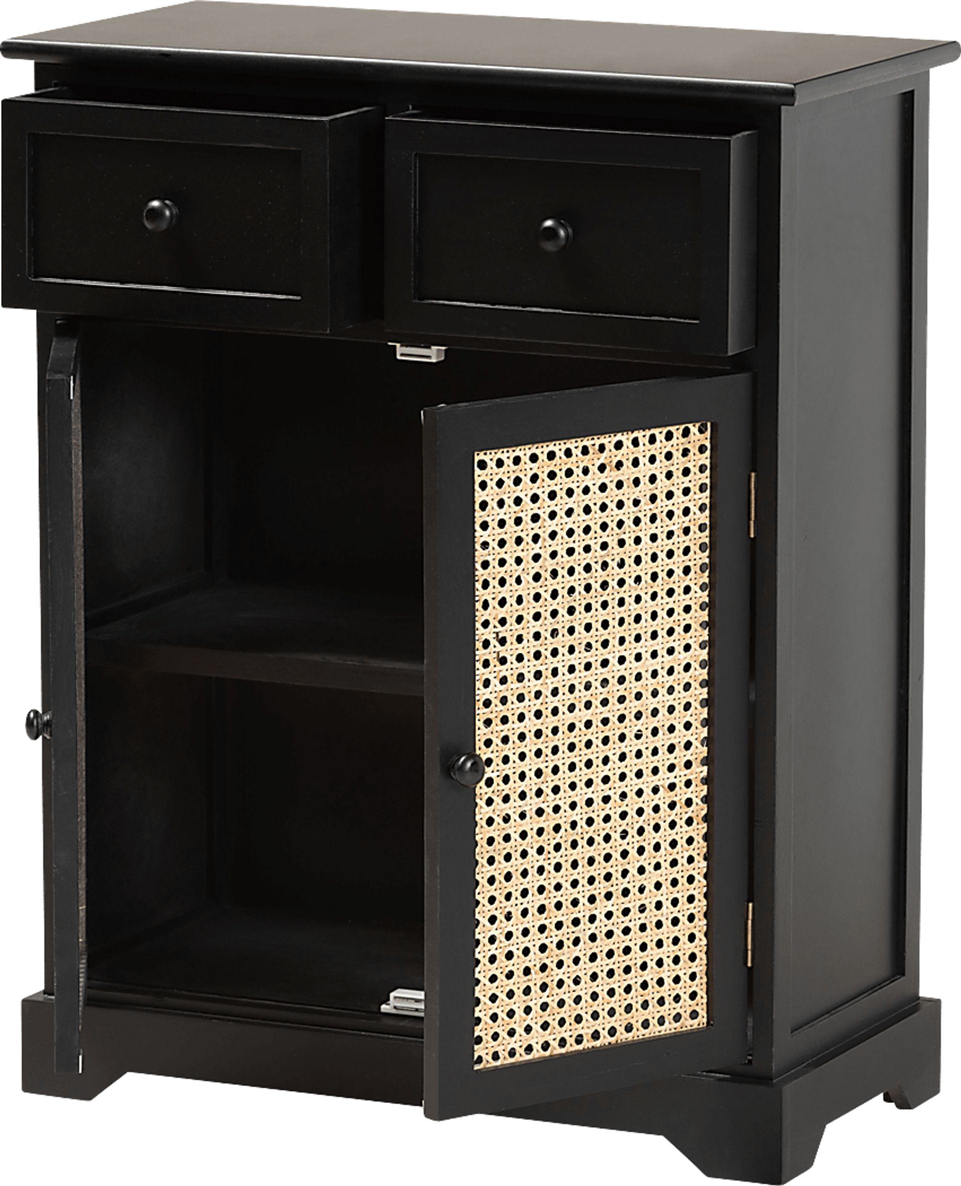 Della Lane Dark Small Brown 2 Drawer Accent Cabinet - Image 2