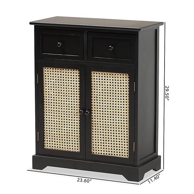 Della Lane Dark Small Brown 2 Drawer Accent Cabinet - Thumbnail - Image 7