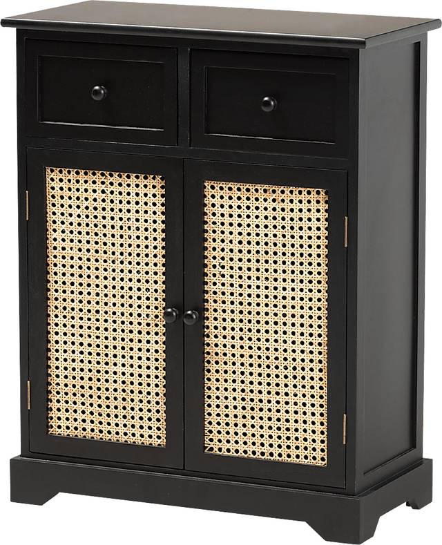 Della Lane Dark Small Brown 2 Drawer Accent Cabinet - Thumbnail - Image 1