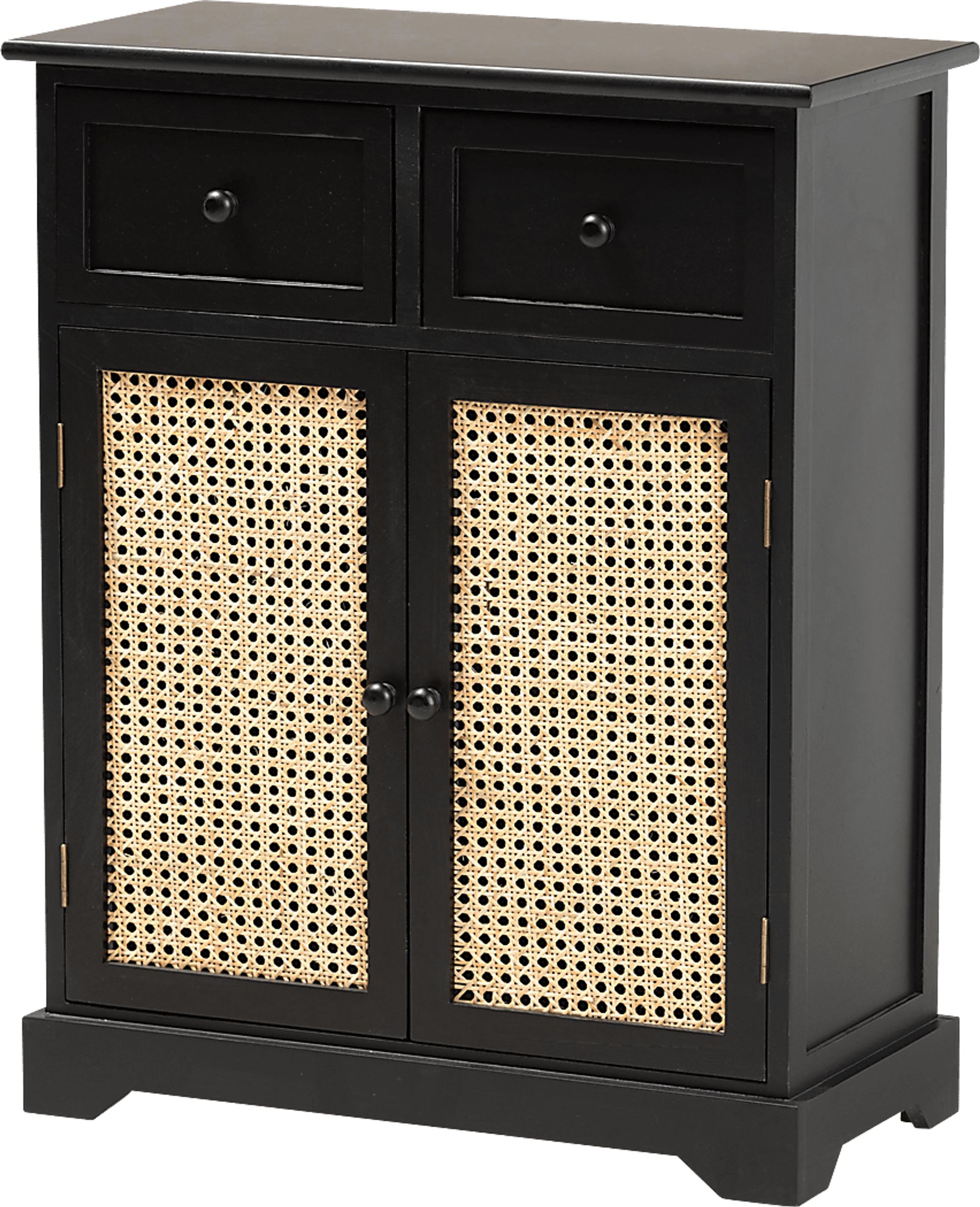 Della Lane Dark Small Brown 2 Drawer Accent Cabinet - Image 1