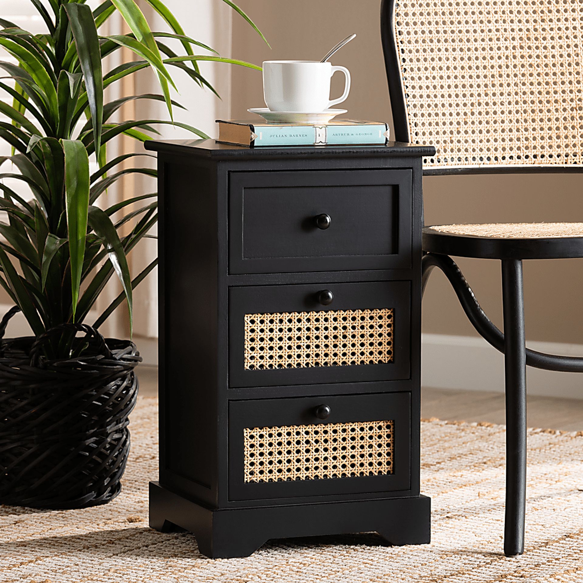 Della Lane Dark Brown 3-Drawer Accent Cabinet - Image 7