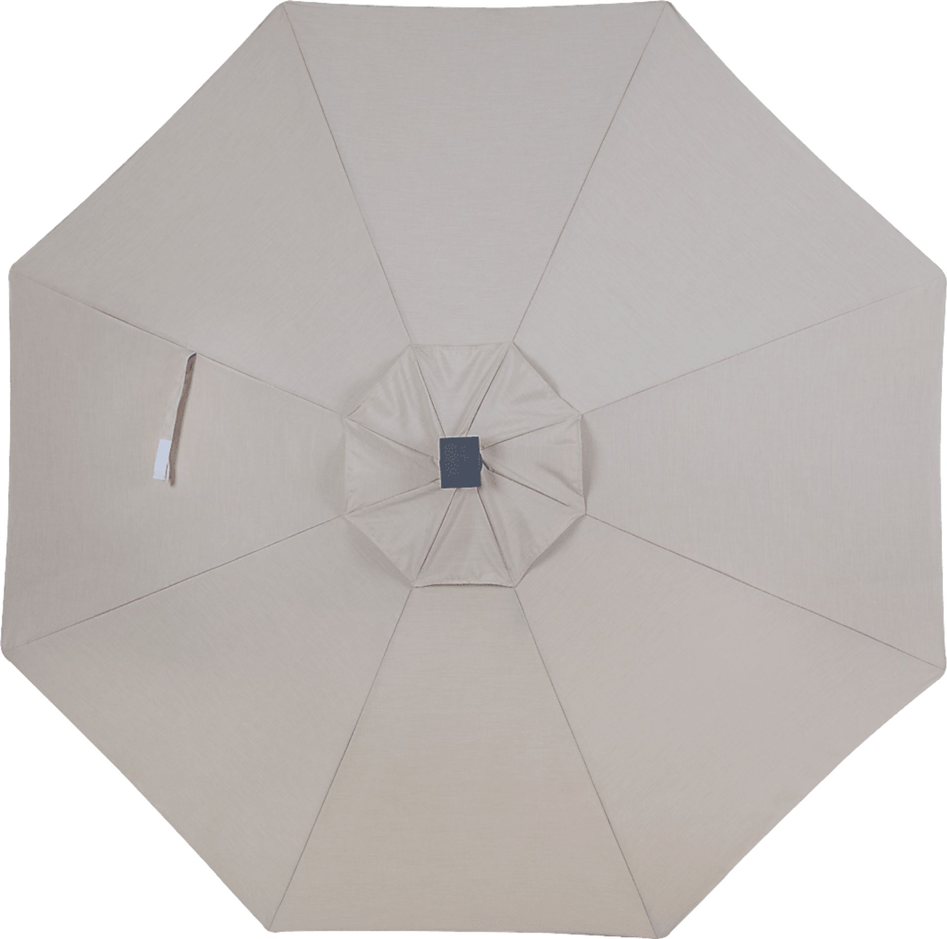 Della Luna Bronze Finish 9' Octagon Flax Outdoor Lighted Umbrella - Image 3