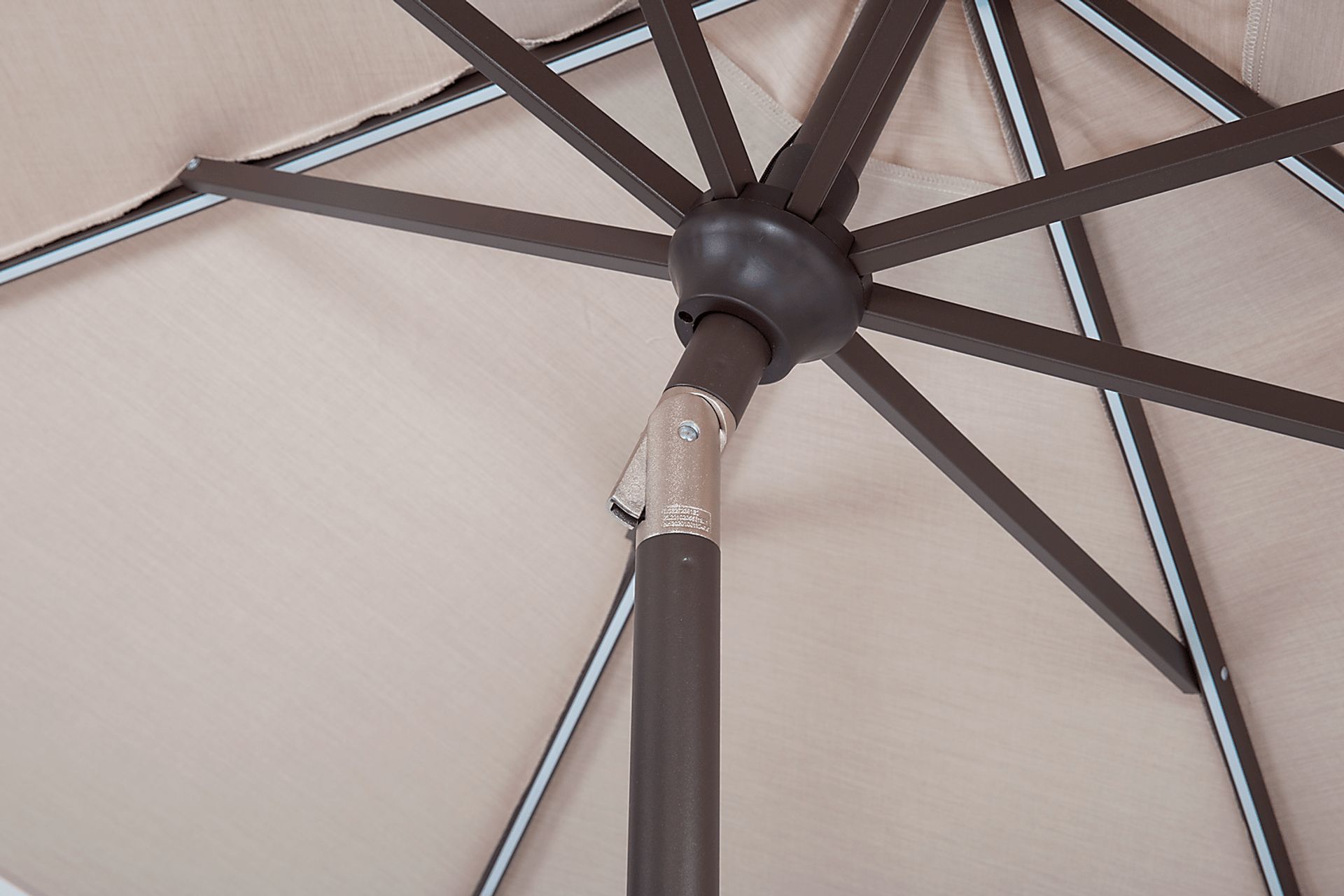 Della Luna Bronze Finish 9' Octagon Flax Outdoor Lighted Umbrella - Image 5