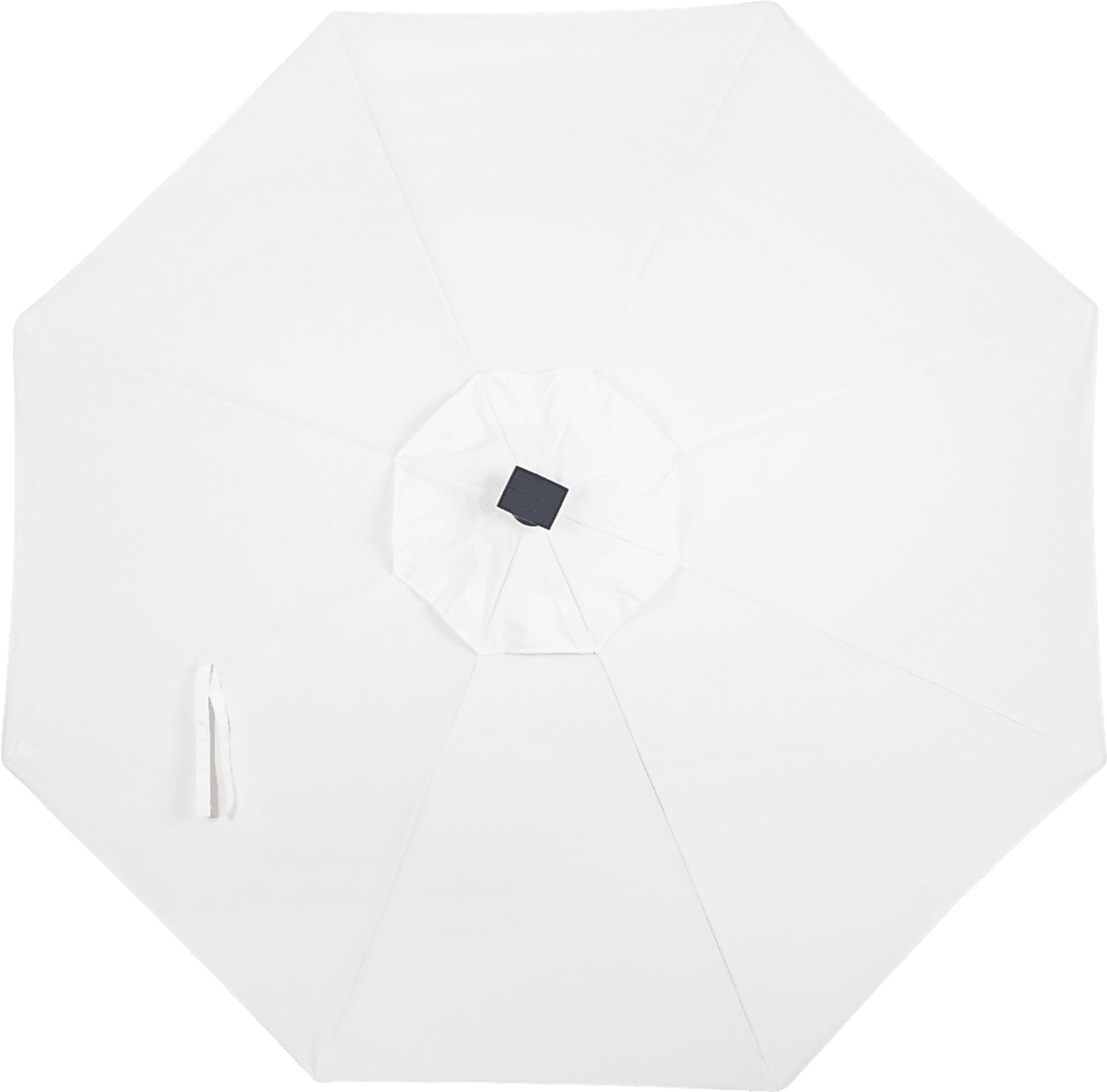 Della Luna Bronze Finish 9' Octagon Natural Outdoor Lighted Umbrella - Image 3