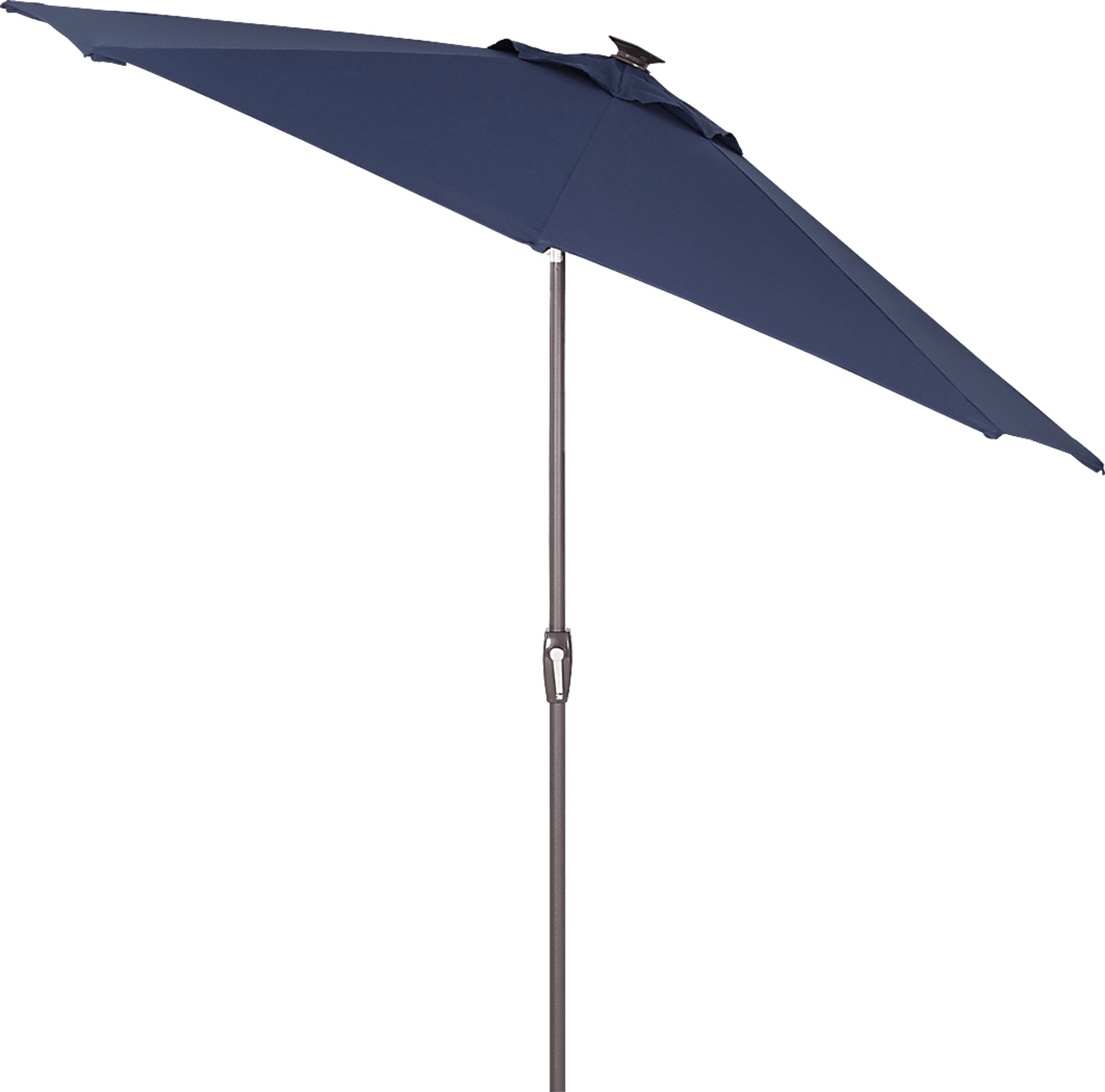 Della Luna Bronze Finish 9' Octagon Navy Outdoor Lighted Umbrella - Image 2