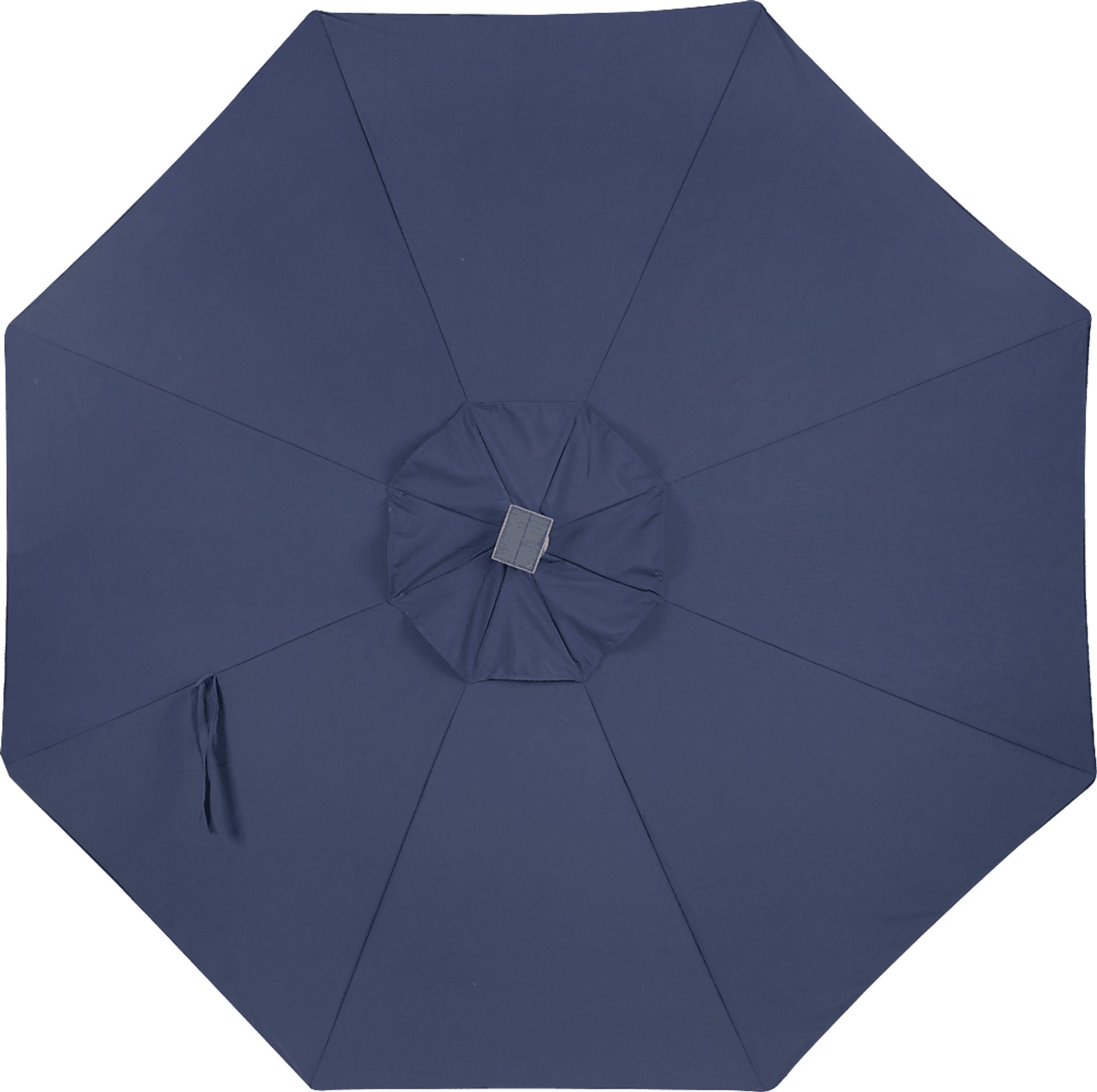 Della Luna Bronze Finish 9' Octagon Navy Outdoor Lighted Umbrella - Image 3